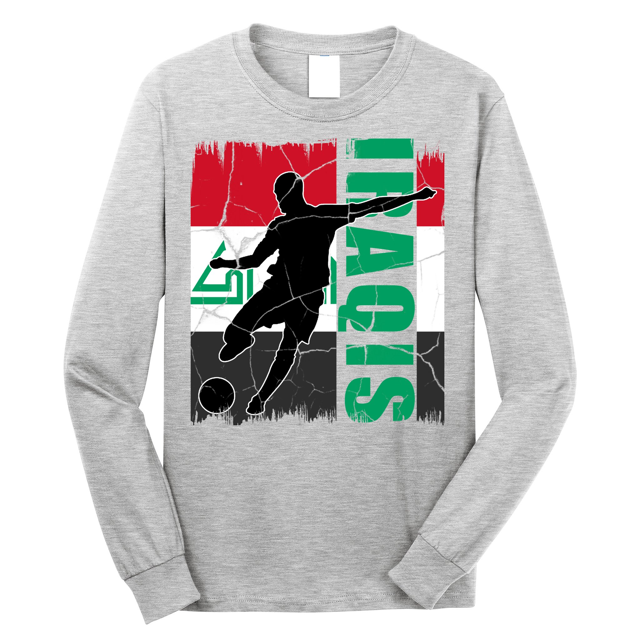 Iraqi Futbol Soccer Player Long Sleeve Shirt