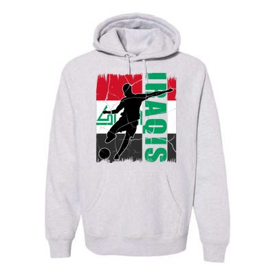 Iraqi Futbol Soccer Player Premium Hoodie