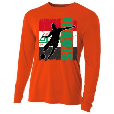 Iraqi Futbol Soccer Player Cooling Performance Long Sleeve Crew