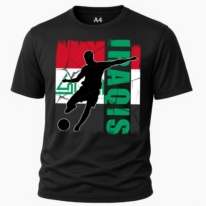Iraqi Futbol Soccer Player Cooling Performance Crew T-Shirt