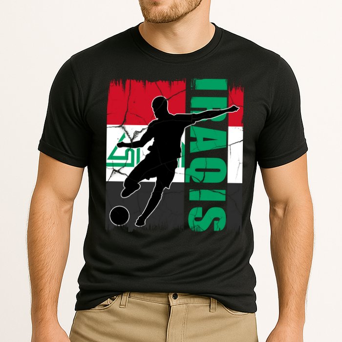 Iraqi Futbol Soccer Player Cooling Performance Crew T-Shirt