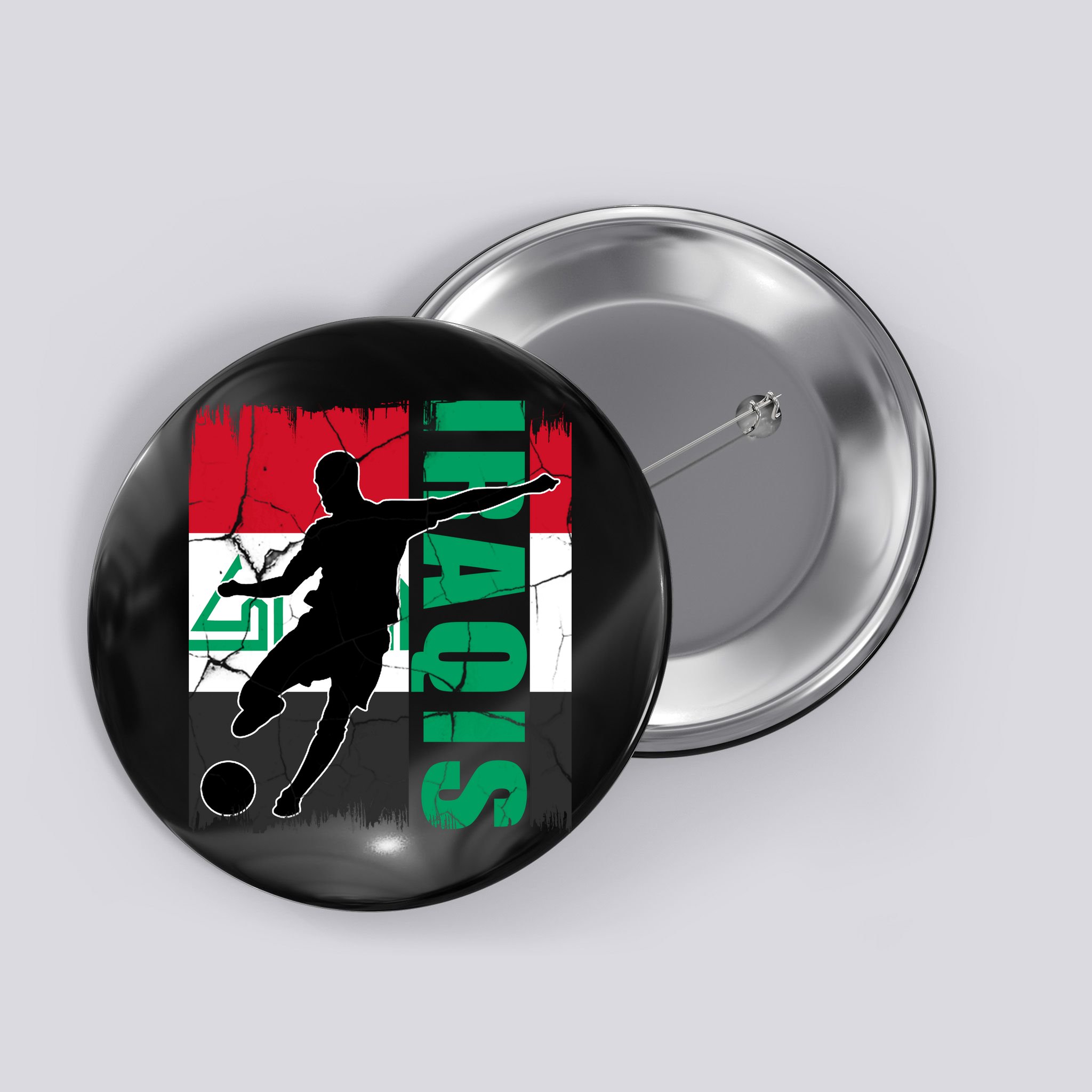 Iraqi Futbol Soccer Player Button