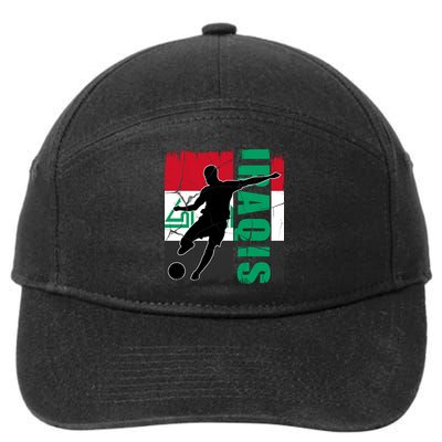 Iraqi Futbol Soccer Player 7-Panel Snapback Hat