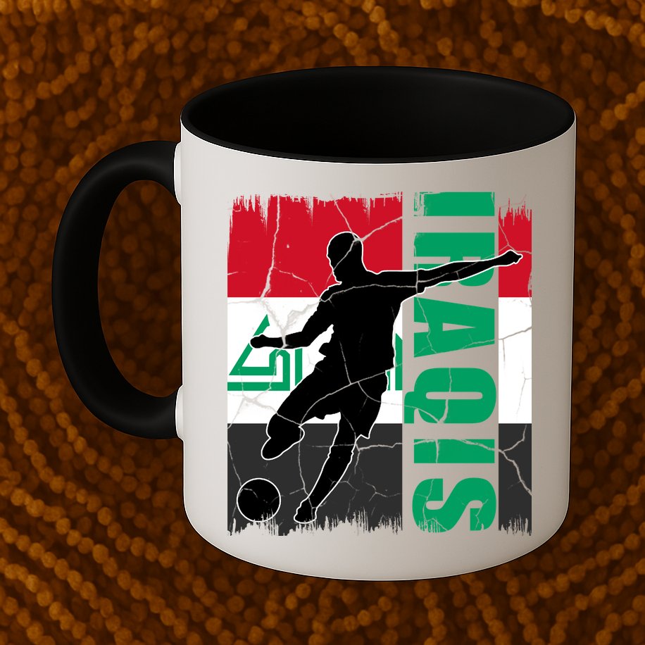 Iraqi Futbol Soccer Player Mug
