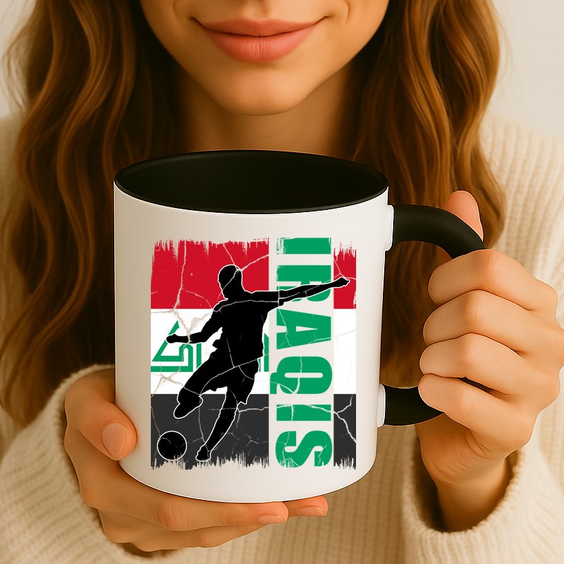 Iraqi Futbol Soccer Player Mug