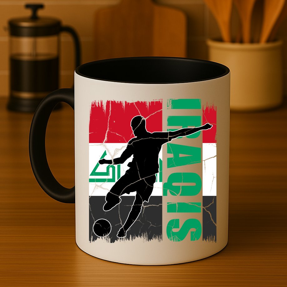 Iraqi Futbol Soccer Player Mug