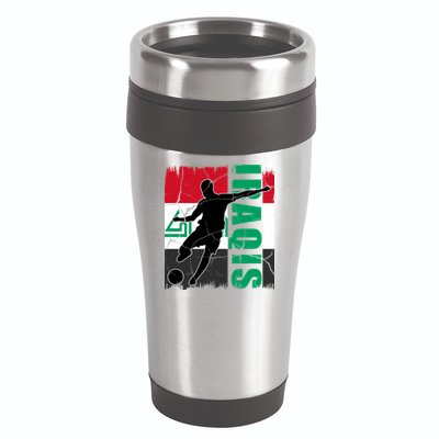 Iraqi Futbol Soccer Player 16oz Travel Tumbler