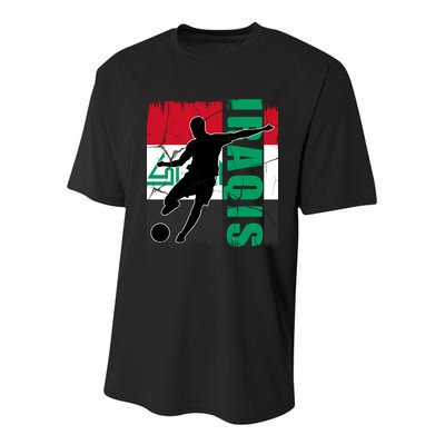 Iraqi Futbol Soccer Player Youth Performance Sprint T-Shirt