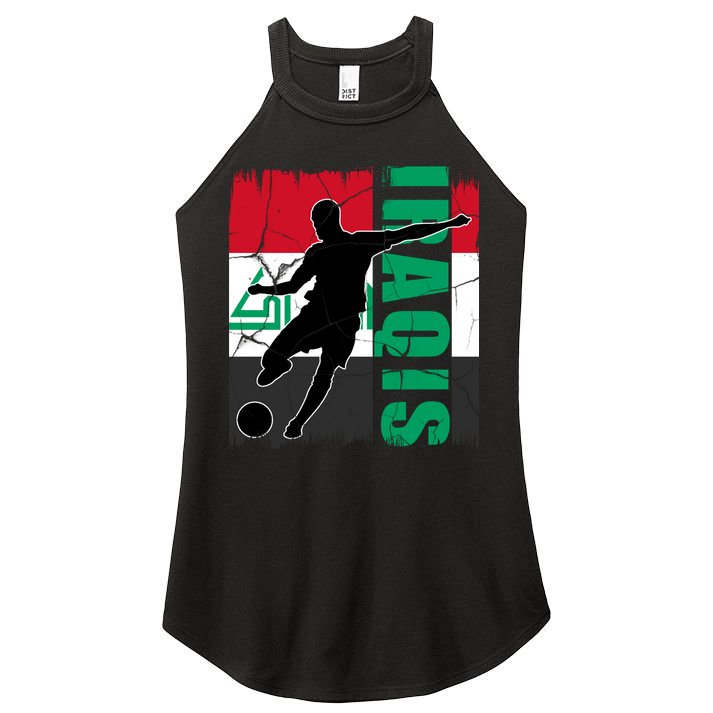 Iraqi Futbol Soccer Player Women's Perfect Tri Rocker Tank