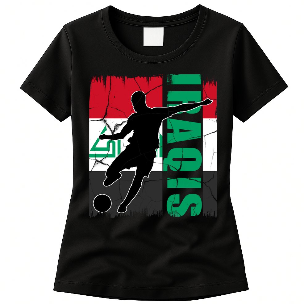 Iraqi Futbol Soccer Player Womens T-Shirt