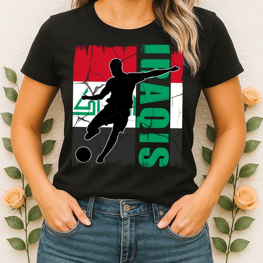 Iraqi Futbol Soccer Player Womens T-Shirt
