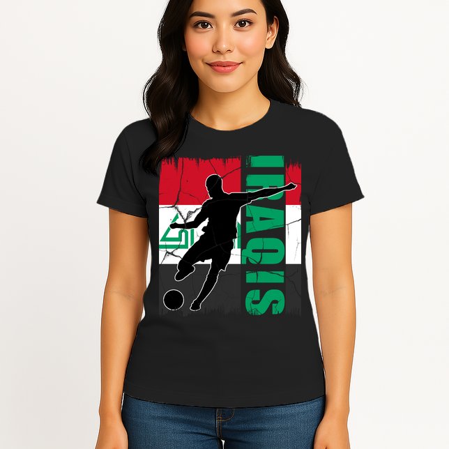 Iraqi Futbol Soccer Player Womens T-Shirt