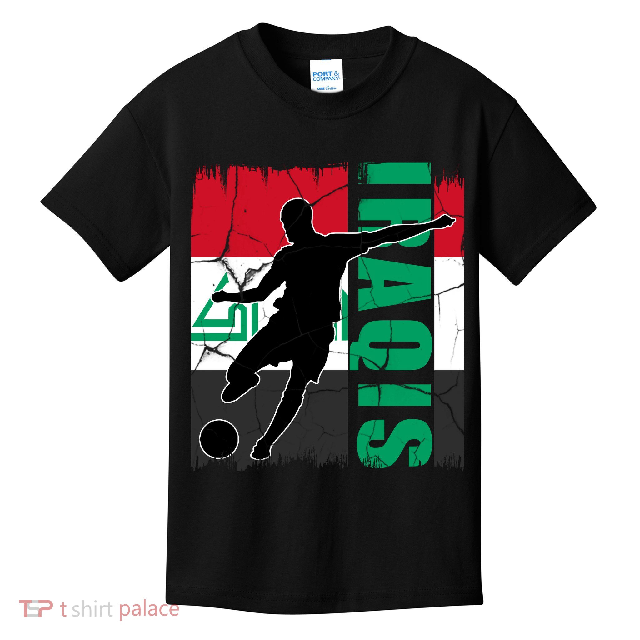 Iraqi Futbol Soccer Player Kids T-Shirt