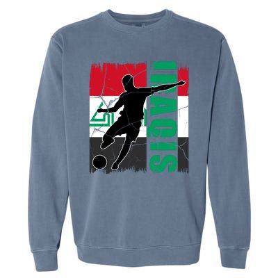 Iraqi Futbol Soccer Player Garment-Dyed Sweatshirt