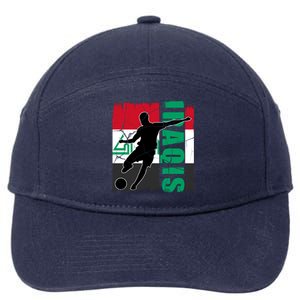 Iraqi Futbol Soccer Player 7-Panel Snapback Hat