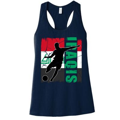 Iraqi Futbol Soccer Player Women's Racerback Tank