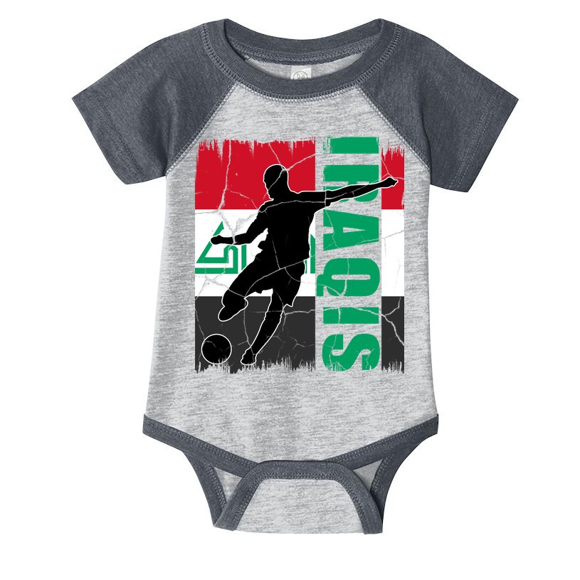 Iraqi Futbol Soccer Player Infant Baby Jersey Bodysuit