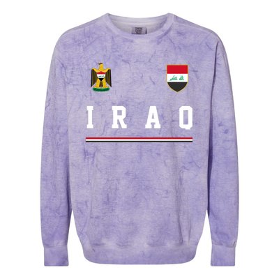 Iraq Futbol Soccer Logo Colorblast Crewneck Sweatshirt