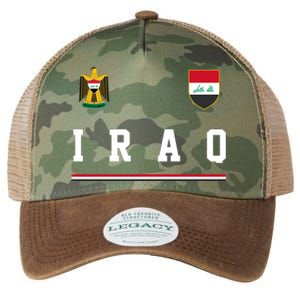 Iraq Futbol Soccer Logo Legacy Tie Dye Trucker Hat