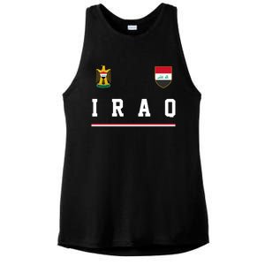 Iraq Futbol Soccer Logo Ladies PosiCharge Tri-Blend Wicking Tank