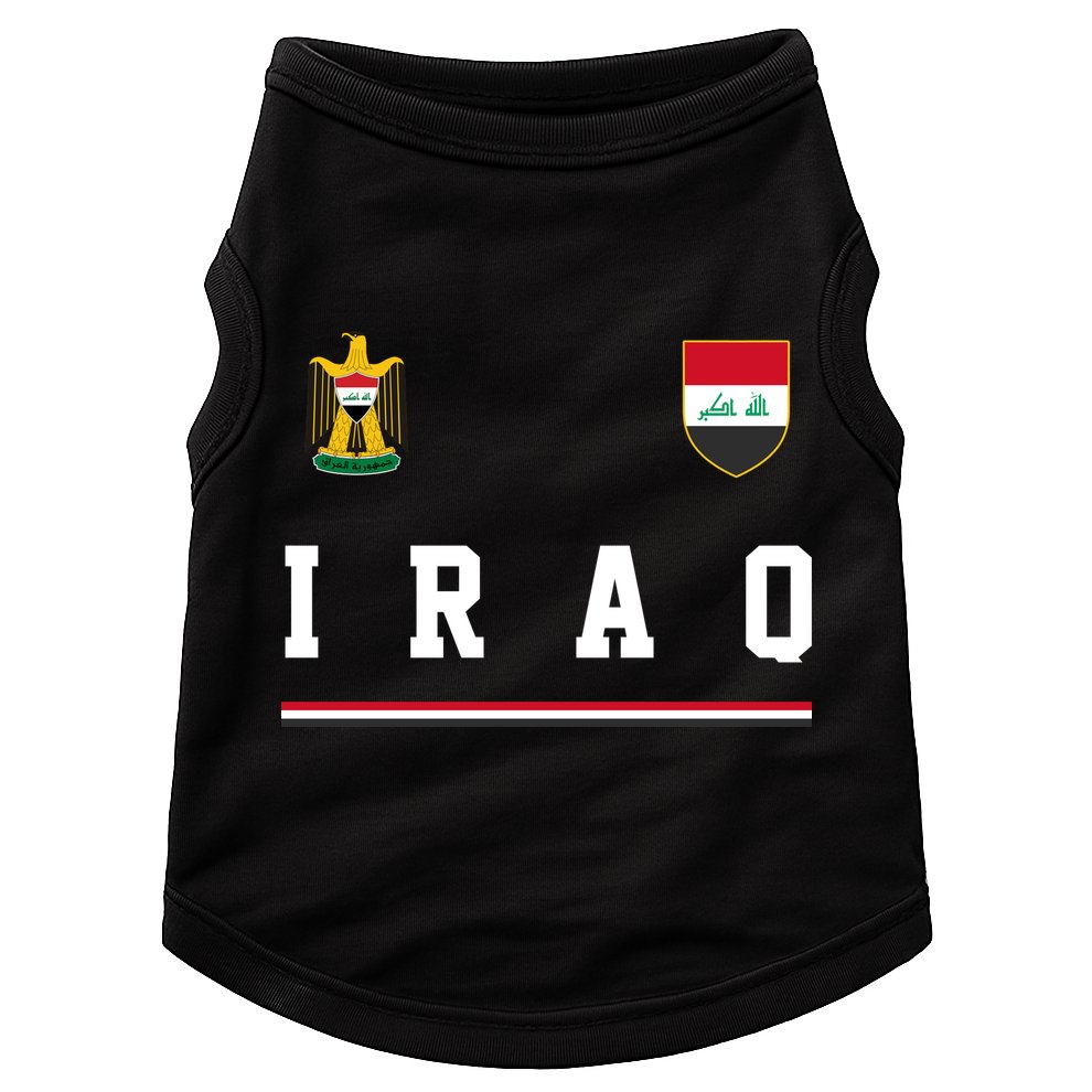 Iraq Futbol Soccer Logo Doggie Tank
