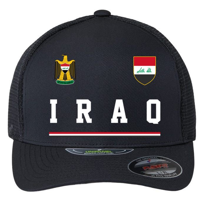 Iraq Futbol Soccer Logo Flexfit Unipanel Trucker Cap