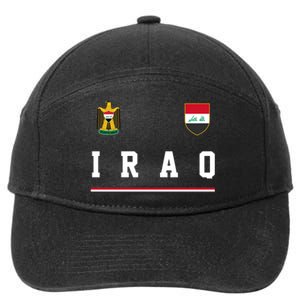 Iraq Futbol Soccer Logo 7-Panel Snapback Hat