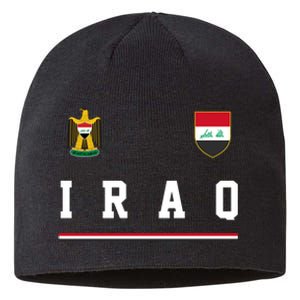 Iraq Futbol Soccer Logo Sustainable Beanie