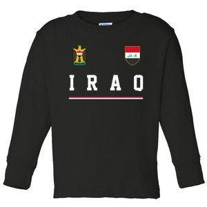 Iraq Futbol Soccer Logo Toddler Long Sleeve Shirt