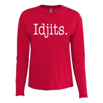 Idjits Funny Southern Slang Womens Cotton Relaxed Long Sleeve T-Shirt