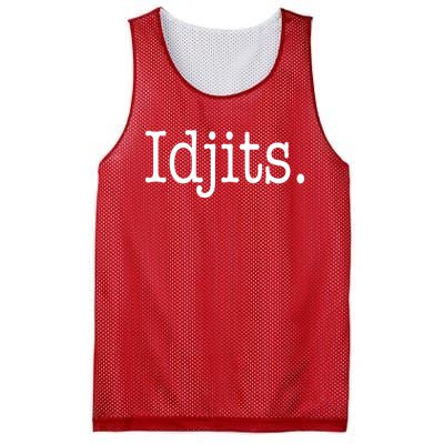 Idjits Funny Southern Slang Mesh Reversible Basketball Jersey Tank