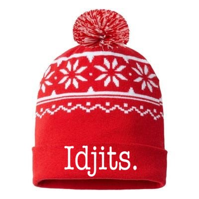 Idjits Funny Southern Slang USA-Made Snowflake Beanie