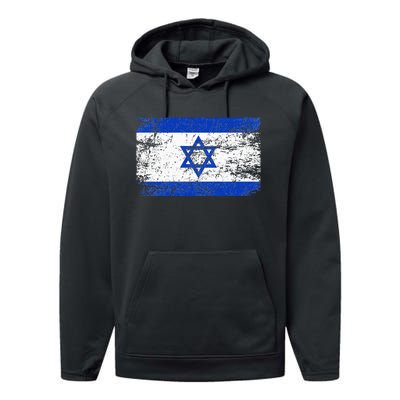 Israel Flag Supporter Hoodie Performance Fleece Hoodie