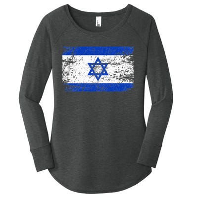 Israel Flag Supporter Hoodie Women's Perfect Tri Tunic Long Sleeve Shirt