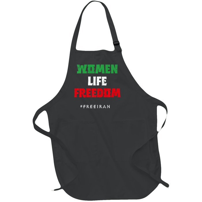 Iranian Flag, Support Women Iran, I Stand With Women Of Iran Full-Length Apron With Pockets