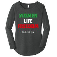 Iranian Flag, Support Women Iran, I Stand With Women Of Iran Women's Perfect Tri Tunic Long Sleeve Shirt