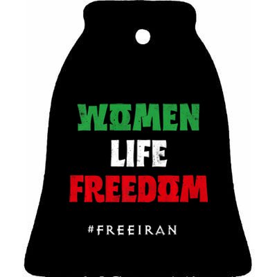 Iranian Flag, Support Women Iran, I Stand With Women Of Iran Ceramic Bell Ornament