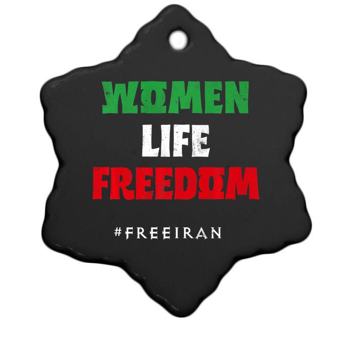 Iranian Flag, Support Women Iran, I Stand With Women Of Iran Ceramic Star Ornament