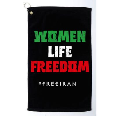 Iranian Flag, Support Women Iran, I Stand With Women Of Iran Platinum Collection Golf Towel