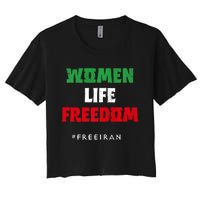 Iranian Flag, Support Women Iran, I Stand With Women Of Iran Women's Crop Top Tee