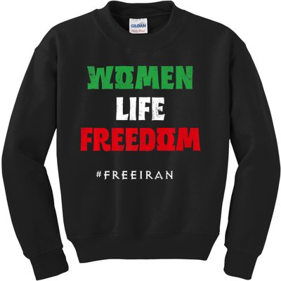 Iranian Flag, Support Women Iran, I Stand With Women Of Iran Kids Sweatshirt