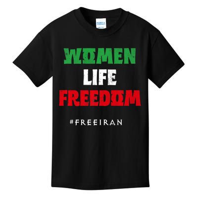 Iranian Flag, Support Women Iran, I Stand With Women Of Iran Kids T-Shirt