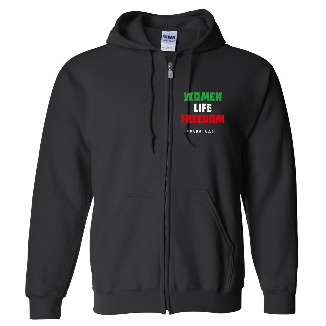 Iranian Flag, Support Women Iran, I Stand With Women Of Iran Full Zip Hoodie