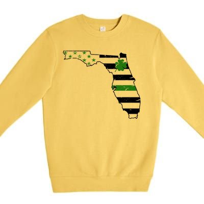 Irish Florida State Flag American Map Premium Crewneck Sweatshirt