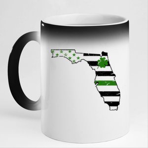 Irish Florida State Flag American Map 11oz Black Color Changing Mug