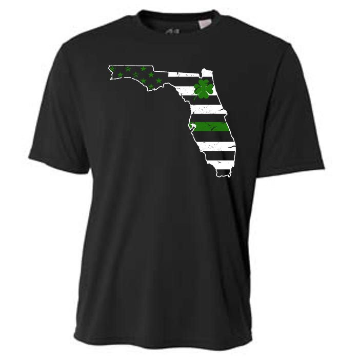 Irish Florida State Flag American Map Cooling Performance Crew T-Shirt