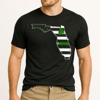 Irish Florida State Flag American Map Cooling Performance Crew T-Shirt