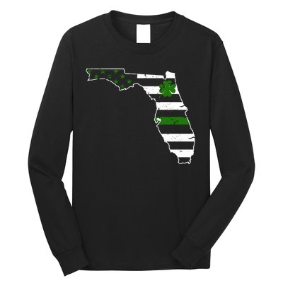 Irish Florida State Flag American Map Long Sleeve Shirt