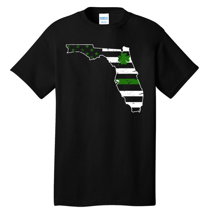 Irish Florida State Flag American Map Tall T-Shirt