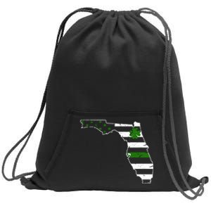 Irish Florida State Flag American Map Sweatshirt Cinch Pack Bag